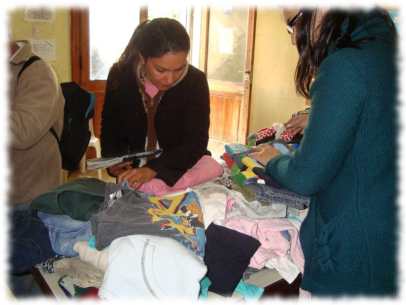 Entrega de ropa